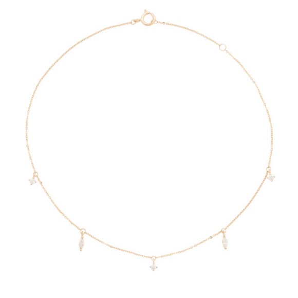 BODY BRILLIANCE
14kt Gold Drop Cz Ankle Bracelet - Picture 1 of 2